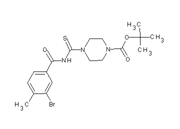 tert-butyl 4-{[(3-bromo-4-methylbenzoyl)amino]carbonothioyl}-1-piperazinecarboxylate