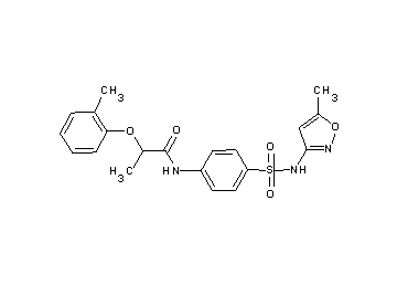 N-(4-{[(5-methyl-3-isoxazolyl)amino]sulfonyl}phenyl)-2-(2-methylphenoxy)propanamide - Click Image to Close