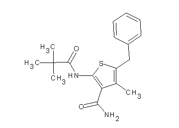 5-benzyl-2-[(2,2-dimethylpropanoyl)amino]-4-methyl-3-thiophenecarboxamide