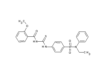 N-{[(4-{[ethyl(phenyl)amino]sulfonyl}phenyl)amino]carbonothioyl}-2-methoxybenzamide