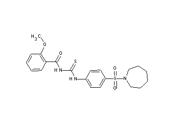N-({[4-(1-azepanylsulfonyl)phenyl]amino}carbonothioyl)-2-methoxybenzamide