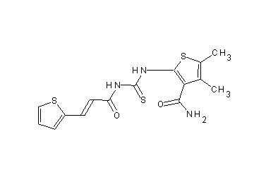4,5-dimethyl-2-[({[3-(2-thienyl)acryloyl]amino}carbonothioyl)amino]-3-thiophenecarboxamide