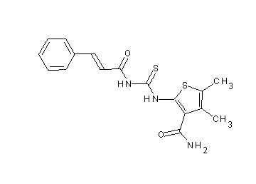2-{[(cinnamoylamino)carbonothioyl]amino}-4,5-dimethyl-3-thiophenecarboxamide