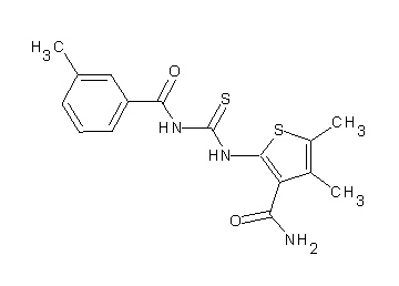 4,5-dimethyl-2-({[(3-methylbenzoyl)amino]carbonothioyl}amino)-3-thiophenecarboxamide