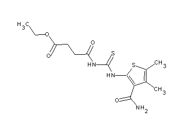 ethyl 4-[({[3-(aminocarbonyl)-4,5-dimethyl-2-thienyl]amino}carbonothioyl)amino]-4-oxobutanoate