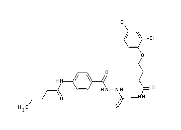 N-(4-{[2-({[4-(2,4-dichlorophenoxy)butanoyl]amino}carbonothioyl)hydrazino]carbonyl}phenyl)pentanamide