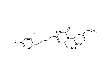 methyl [1-({[4-(2,4-dichlorophenoxy)butanoyl]amino}carbonothioyl)-3-oxo-2-piperazinyl]acetate