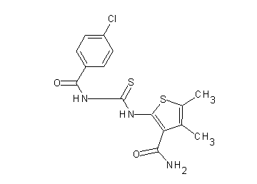 2-({[(4-chlorobenzoyl)amino]carbonothioyl}amino)-4,5-dimethyl-3-thiophenecarboxamide