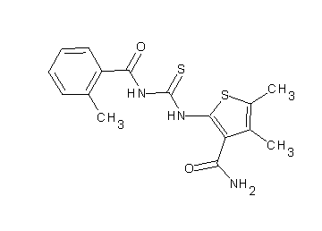 4,5-dimethyl-2-({[(2-methylbenzoyl)amino]carbonothioyl}amino)-3-thiophenecarboxamide