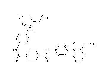 N,N'-bis{4-[(diethylamino)sulfonyl]phenyl}-1,4-cyclohexanedicarboxamide