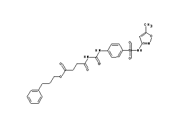 3-phenylpropyl 4-({[(4-{[(5-methyl-3-isoxazolyl)amino]sulfonyl}phenyl)amino]carbonothioyl}amino)-4-oxobutanoate