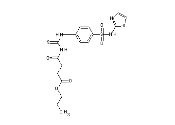 propyl 4-oxo-4-{[({4-[(1,3-thiazol-2-ylamino)sulfonyl]phenyl}amino)carbonothioyl]amino}butanoate