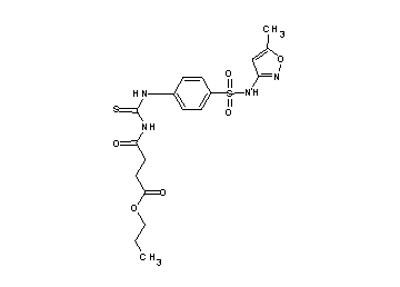 propyl 4-({[(4-{[(5-methyl-3-isoxazolyl)amino]sulfonyl}phenyl)amino]carbonothioyl}amino)-4-oxobutanoate