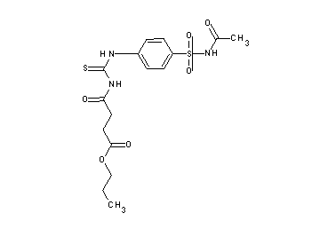 propyl 4-{[({4-[(acetylamino)sulfonyl]phenyl}amino)carbonothioyl]amino}-4-oxobutanoate