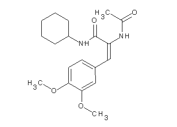 2-(acetylamino)-N-cyclohexyl-3-(3,4-dimethoxyphenyl)acrylamide