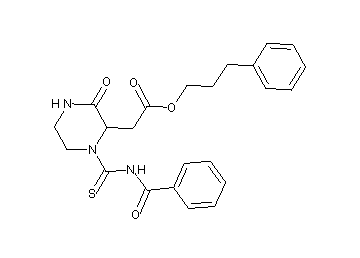 3-phenylpropyl {1-[(benzoylamino)carbonothioyl]-3-oxo-2-piperazinyl}acetate