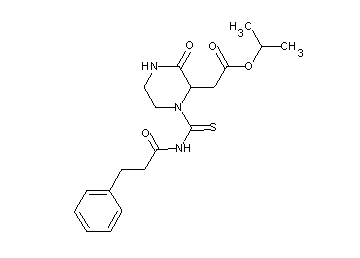 isopropyl (3-oxo-1-{[(3-phenylpropanoyl)amino]carbonothioyl}-2-piperazinyl)acetate