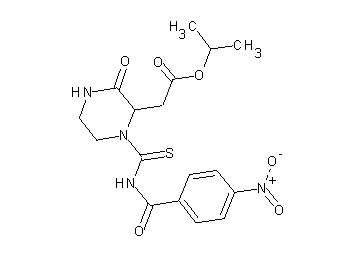 isopropyl (1-{[(4-nitrobenzoyl)amino]carbonothioyl}-3-oxo-2-piperazinyl)acetate