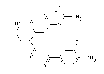 isopropyl (1-{[(3-bromo-4-methylbenzoyl)amino]carbonothioyl}-3-oxo-2-piperazinyl)acetate