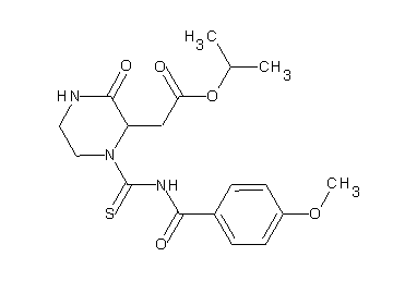 isopropyl (1-{[(4-methoxybenzoyl)amino]carbonothioyl}-3-oxo-2-piperazinyl)acetate