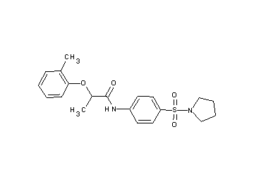 2-(2-methylphenoxy)-N-[4-(1-pyrrolidinylsulfonyl)phenyl]propanamide - Click Image to Close