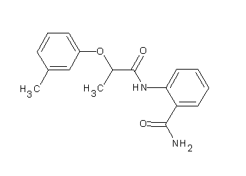 2-{[2-(3-methylphenoxy)propanoyl]amino}benzamide
