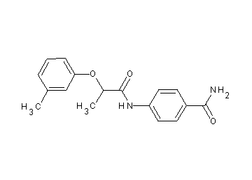 4-{[2-(3-methylphenoxy)propanoyl]amino}benzamide