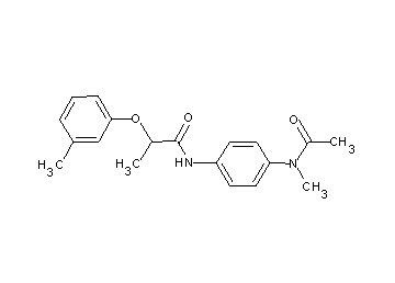 N-{4-[acetyl(methyl)amino]phenyl}-2-(3-methylphenoxy)propanamide