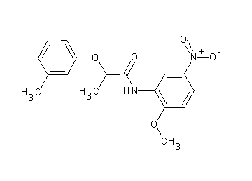 N-(2-methoxy-5-nitrophenyl)-2-(3-methylphenoxy)propanamide