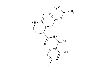 isopropyl (1-{[(2,4-dichlorobenzoyl)amino]carbonothioyl}-3-oxo-2-piperazinyl)acetate