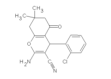 2-amino-4-(2-chlorophenyl)-7,7-dimethyl-5-oxo-5,6,7,8-tetrahydro-4H-chromene-3-carbonitrile