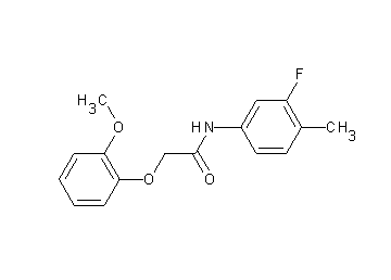 N-(3-fluoro-4-methylphenyl)-2-(2-methoxyphenoxy)acetamide - Click Image to Close