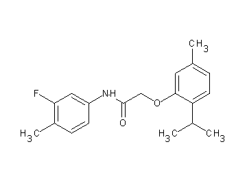 N-(3-fluoro-4-methylphenyl)-2-(2-isopropyl-5-methylphenoxy)acetamide