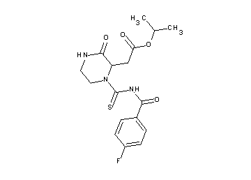 isopropyl (1-{[(4-fluorobenzoyl)amino]carbonothioyl}-3-oxo-2-piperazinyl)acetate