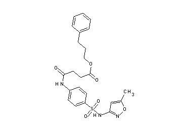 3-phenylpropyl 4-[(4-{[(5-methyl-3-isoxazolyl)amino]sulfonyl}phenyl)amino]-4-oxobutanoate