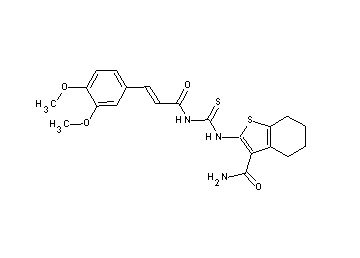 2-[({[3-(3,4-dimethoxyphenyl)acryloyl]amino}carbonothioyl)amino]-4,5,6,7-tetrahydro-1-benzothiophene-3-carboxamide
