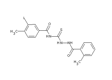 3-iodo-4-methyl-N-{[2-(2-methylbenzoyl)hydrazino]carbonothioyl}benzamide - Click Image to Close