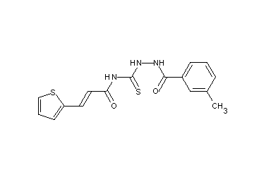 N-{[2-(3-methylbenzoyl)hydrazino]carbonothioyl}-3-(2-thienyl)acrylamide