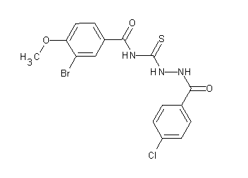 3-bromo-N-{[2-(4-chlorobenzoyl)hydrazino]carbonothioyl}-4-methoxybenzamide