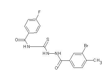 N-{[2-(3-bromo-4-methylbenzoyl)hydrazino]carbonothioyl}-4-fluorobenzamide