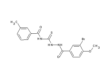 N-{[2-(3-bromo-4-methoxybenzoyl)hydrazino]carbonothioyl}-3-methylbenzamide