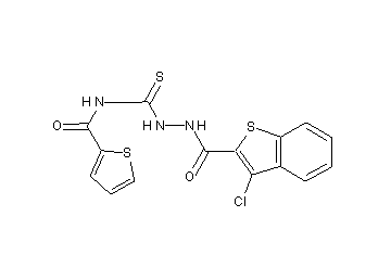 N-({2-[(3-chloro-1-benzothien-2-yl)carbonyl]hydrazino}carbonothioyl)-2-thiophenecarboxamide
