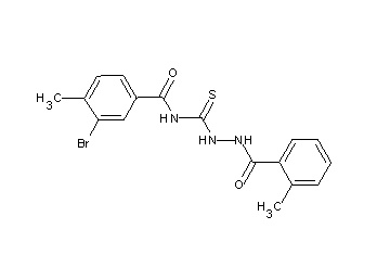 3-bromo-4-methyl-N-{[2-(2-methylbenzoyl)hydrazino]carbonothioyl}benzamide