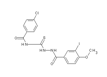 4-chloro-N-{[2-(3-iodo-4-methoxybenzoyl)hydrazino]carbonothioyl}benzamide