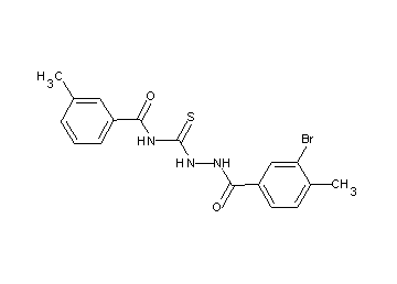 N-{[2-(3-bromo-4-methylbenzoyl)hydrazino]carbonothioyl}-3-methylbenzamide