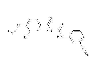 3-bromo-N-{[(3-cyanophenyl)amino]carbonothioyl}-4-methoxybenzamide