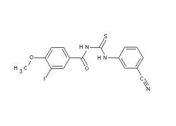 N-{[(3-cyanophenyl)amino]carbonothioyl}-3-iodo-4-methoxybenzamide