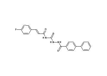 N-{[2-(4-biphenylylcarbonyl)hydrazino]carbonothioyl}-3-(4-fluorophenyl)acrylamide