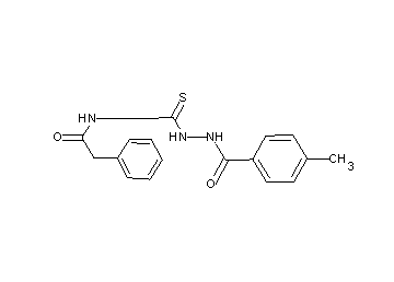 N-{[2-(4-methylbenzoyl)hydrazino]carbonothioyl}-2-phenylacetamide