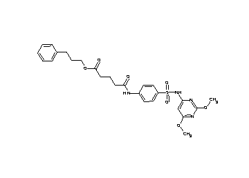 3-phenylpropyl 5-[(4-{[(2,6-dimethoxy-4-pyrimidinyl)amino]sulfonyl}phenyl)amino]-5-oxopentanoate